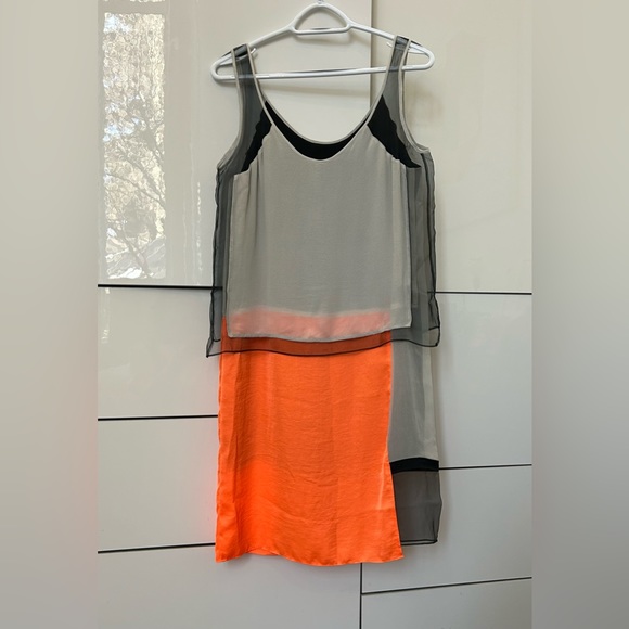 Helmut Lang silk color block dress size 4 - Picture 2 of 4